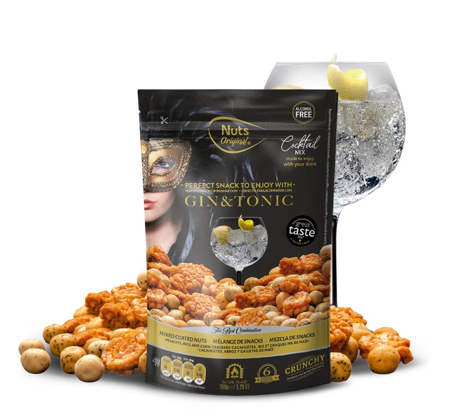 Nuts Original Cocktail Mix – Gin & Tonic Premium Snack passend zu Gin & Tonic | 150 g